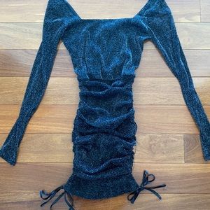 Super cute Sparkly Mini Ruched Dress😍